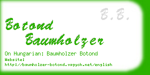 botond baumholzer business card